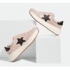 imageLUCKY STEP Womens Star Platform Sneakers Fashion Chunky Retro Trendy Casual Tennis Running Trainning Walking ShoesNude