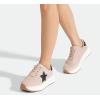 imageLUCKY STEP Womens Star Platform Sneakers Fashion Chunky Retro Trendy Casual Tennis Running Trainning Walking ShoesNude