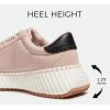 imageLUCKY STEP Womens Star Platform Sneakers Fashion Chunky Retro Trendy Casual Tennis Running Trainning Walking ShoesNude