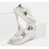imageLUCKY STEP Womens Star Platform Sneakers Fashion Chunky Retro Trendy Casual Tennis Running Trainning Walking ShoesWhiteGrey