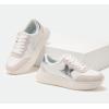imageLUCKY STEP Womens Star Platform Sneakers Fashion Chunky Retro Trendy Casual Tennis Running Trainning Walking ShoesWhiteGrey