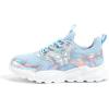 imageLUCKY STEP Girls Kids Butterfly Running Sneaker Tennis Sparkle Mesh Athletic School Gym Laceup Walking Shoes for ToddlerLittle KidBig KidLight Blue