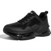 imageLUCKY STEP Womens Air Cushion Rhinestone Fashion Sneakers Chunky Rave Sparkly Casual Comfortable Walking ShoesBlack