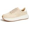 imageLUCKY STEP Womens Star Platform Sneakers Fashion Chunky Retro Trendy Casual Tennis Running Trainning Walking ShoesBeige