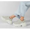 imageLUCKY STEP Chunky Sneakers for Women Platform Tennis Fashion White Dad Shoes Mesh Breathable Casual Wedge Lace Up Walking SneakersTaupe