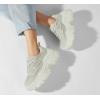 imageLUCKY STEP Chunky Sneakers for Women Platform Tennis Fashion White Dad Shoes Mesh Breathable Casual Wedge Lace Up Walking SneakersTaupe