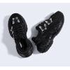 imageLUCKY STEP Womens Chunky Sneakers Platform Fashion Rhinestone Sparkly Dad Walking Shoes Butterfly Lace Wedge Casual Shiny Thick Sole FootwearBlack
