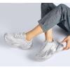 imageLUCKY STEP Womens Chunky Sneakers Platform Fashion Rhinestone Sparkly Dad Walking Shoes Butterfly Lace Wedge Casual Shiny Thick Sole FootwearSilver