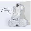 imageLUCKY STEP Womens Chunky Sneakers Platform Fashion Rhinestone Sparkly Dad Walking Shoes Butterfly Lace Wedge Casual Shiny Thick Sole FootwearSilver
