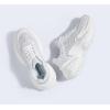 imageLUCKY STEP Womens Chunky Sneakers Platform Fashion Rhinestone Sparkly Dad Walking Shoes Butterfly Lace Wedge Casual Shiny Thick Sole FootwearWhite