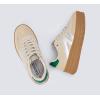 imageLUCKY STEP Womens Platform Gum Thick Sole Fashion Sneakers Classic Retro Rubber Low Top Casual Tennis Skate Walking ShoesBeigeGreen