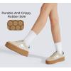 imageLUCKY STEP Womens Platform Gum Thick Sole Fashion Sneakers Classic Retro Rubber Low Top Casual Tennis Skate Walking ShoesBeigeGreen