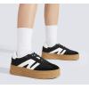 imageLUCKY STEP Womens Platform Gum Thick Sole Fashion Sneakers Classic Retro Rubber Low Top Casual Tennis Skate Walking ShoesBlackWhite