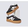 imageLUCKY STEP Womens Platform Gum Thick Sole Fashion Sneakers Classic Retro Rubber Low Top Casual Tennis Skate Walking ShoesBlackWhite