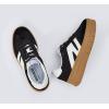 imageLUCKY STEP Womens Platform Gum Thick Sole Fashion Sneakers Classic Retro Rubber Low Top Casual Tennis Skate Walking ShoesBlackWhite