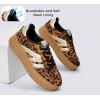 imageLUCKY STEP Womens Platform Gum Thick Sole Fashion Sneakers Classic Retro Rubber Low Top Casual Tennis Skate Walking ShoesLeopard