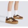 imageLUCKY STEP Womens Platform Gum Thick Sole Fashion Sneakers Classic Retro Rubber Low Top Casual Tennis Skate Walking ShoesLeopard