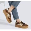 imageLUCKY STEP Womens Platform Gum Thick Sole Fashion Sneakers Classic Retro Rubber Low Top Casual Tennis Skate Walking ShoesLeopard