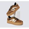 imageLUCKY STEP Womens Platform Gum Thick Sole Fashion Sneakers Classic Retro Rubber Low Top Casual Tennis Skate Walking ShoesLeopard