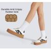 imageLUCKY STEP Womens Platform Gum Thick Sole Fashion Sneakers Classic Retro Rubber Low Top Casual Tennis Skate Walking ShoesWhiteBlack