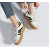 imageLUCKY STEP Womens Platform Gum Thick Sole Fashion Sneakers Classic Retro Rubber Low Top Casual Tennis Skate Walking ShoesWhiteBlack