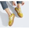 imageLUCKY STEP Womens Platform Gum Thick Sole Fashion Sneakers Classic Retro Rubber Low Top Casual Tennis Skate Walking ShoesYellow