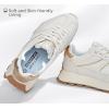 imageLUCKY STEP Womens Platform Retro Sneakers Classic Trainers Casual Footwear Tennis Running Chunky Laceup Stylish Walking ShoesBeige