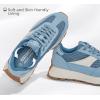 imageLUCKY STEP Womens Platform Retro Sneakers Classic Trainers Casual Footwear Tennis Running Chunky Laceup Stylish Walking ShoesDenim Blue