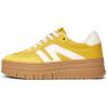 imageLUCKY STEP Womens Platform Gum Thick Sole Fashion Sneakers Classic Retro Rubber Low Top Casual Tennis Skate Walking ShoesYellow