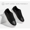 imageLUCKY STEP Womens Chunky Fashion Sneakers High Platform Rhinestone Butterfly Casual Faux Leather Durable Walking Tennis ShoesBlack