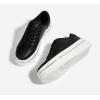 imageLUCKY STEP Womens Chunky Fashion Sneakers High Platform Rhinestone Butterfly Casual Faux Leather Durable Walking Tennis ShoesBlack