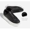 imageLUCKY STEP Womens Chunky Fashion Sneakers High Platform Rhinestone Butterfly Casual Faux Leather Durable Walking Tennis ShoesBlack
