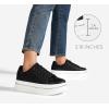 imageLUCKY STEP Womens Chunky Fashion Sneakers High Platform Rhinestone Butterfly Casual Faux Leather Durable Walking Tennis ShoesBlack