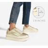 imageLUCKY STEP Womens Chunky Fashion Sneakers High Platform Rhinestone Butterfly Casual Faux Leather Durable Walking Tennis ShoesGold