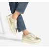 imageLUCKY STEP Womens Chunky Fashion Sneakers High Platform Rhinestone Butterfly Casual Faux Leather Durable Walking Tennis ShoesGold