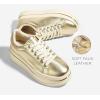 imageLUCKY STEP Womens Chunky Fashion Sneakers High Platform Rhinestone Butterfly Casual Faux Leather Durable Walking Tennis ShoesGold