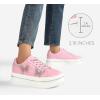 imageLUCKY STEP Womens Chunky Fashion Sneakers High Platform Rhinestone Butterfly Casual Faux Leather Durable Walking Tennis ShoesPink