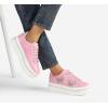 imageLUCKY STEP Womens Chunky Fashion Sneakers High Platform Rhinestone Butterfly Casual Faux Leather Durable Walking Tennis ShoesPink