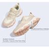 imageLUCKY STEP Womens Chunky Sneakers Fashion Platform Retro Tennis Casual Classic Cute Dad AntiSlip Stylish Walking Sport ShoesBeige