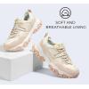 imageLUCKY STEP Womens Chunky Sneakers Fashion Platform Retro Tennis Casual Classic Cute Dad AntiSlip Stylish Walking Sport ShoesBeige