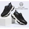 imageLUCKY STEP Womens Chunky Sneakers Fashion Platform Retro Tennis Casual Classic Cute Dad AntiSlip Stylish Walking Sport ShoesBlack