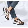 imageLUCKY STEP Womens Chunky Sneakers Fashion Platform Retro Tennis Casual Classic Cute Dad AntiSlip Stylish Walking Sport ShoesBrown Multi