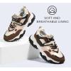 imageLUCKY STEP Womens Chunky Sneakers Fashion Platform Retro Tennis Casual Classic Cute Dad AntiSlip Stylish Walking Sport ShoesBrown Multi