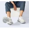 imageLUCKY STEP Womens Chunky Sneakers Fashion Platform Retro Tennis Casual Classic Cute Dad AntiSlip Stylish Walking Sport ShoesWhiteGrey