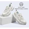imageLUCKY STEP Womens Chunky Sneakers Fashion Platform Retro Tennis Casual Classic Cute Dad AntiSlip Stylish Walking Sport ShoesWhiteGrey