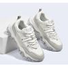 imageLUCKY STEP Womens Chunky Sneakers Fashion Platform Retro Tennis Casual Classic Cute Dad AntiSlip Stylish Walking Sport ShoesWhiteGrey