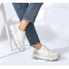 imageLUCKY STEP Womens Chunky Sneakers Fashion Platform Retro Tennis Casual Classic Cute Dad AntiSlip Stylish Walking Sport ShoesWhiteGrey