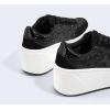 imageLUCKY STEP Womens Platform Chunky Sneakers Fashion Star Glitter Sparkly Wedge Walking Shoes High Heel Casual Shiny Thick Sole FootwearBlack Glitter