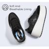 imageLUCKY STEP Womens Platform Chunky Sneakers Fashion Star Glitter Sparkly Wedge Walking Shoes High Heel Casual Shiny Thick Sole FootwearBlack Glitter