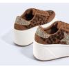 imageLUCKY STEP Womens Platform Chunky Sneakers Fashion Star Glitter Sparkly Wedge Walking Shoes High Heel Casual Shiny Thick Sole FootwearLeopard